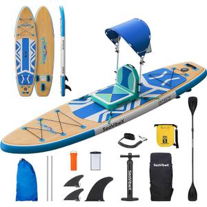 11’6”×35" Widened Inflatable Paddle Board, Ultra Stable Big Size Stand Up Paddle Board with SUP Accessories