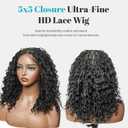 Smartinnov Knotless Boho Box Braided Wigs for Women 12 Inch Glueless Double 5x5 HD Lace Front Curly Human Hair 200% Density Short Boho Box Braided Bob Wigs Bohemian Knotless Braid Wigs with Baby Hair