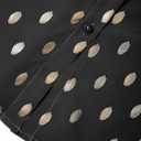Avanova Women Gold Dot Print Long Sleeve Button Down Shirt Work Business Blouse Top Gold Dot Black XX-Large (XXL)
