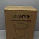 500 Pack 9 oz Clear Plastic Cups, Thickened Disposable Drink Clear Cups for Party, Higher Heat Resistance Drinking Cup for Wine, Juice, Fruit and Cold/Hot Beverages