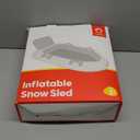 QPAU 2-Person Inflatable Snow Sled with Premium Canvas Cover, Heavy Duty Sled with Backrest & Reinforced Handles, Snow Tubes for Kids & Adults, Winter Inflatable Toys (Red)