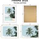 Hongkee 24x32 Poster Frame, Distressed White Wood Style, Wall Mounting