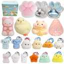 16 pcs Squishy Pack,Fidget Toys Kit,Include taba Squishies Party Favors for Kids 4-8 8-12 Treasure Box Toys for Classroom Birthday Xmas Gifts for Girls Boys Goodie Bag Stocking Stuffers for Kids Teens