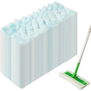 32 Count Dry Sweeping Cloth Refills Compatible with Swiffer Sweeper/Sweeper+VAC, Heavy-Duty Disposable Dry Dust Mop Pads for Wet/Dry Cleaning, Floor Cleaner