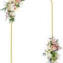Wokceer 7.2 FT Wedding Arch Backdrop Stand, Gold Metal Arch Backdrop Stand for Wedding Ceremony Birthday Party Bridal Baby Shower Photo Booth Garden Floral Balloon Arches Decoration