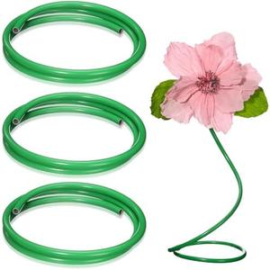 Tioncy 3 Pcs 78.7 Inch Flexible Pipe PVC Tubing Aluminum Bendable Plastic Pipe Stem for Artificial Flowers Stem, Balloon Arches, Floral Wedding Decor, DIY Crafts, Cosplay Prop (Green)