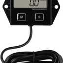 Yooreal Digital Inductive Tach Hour Meter,RPM Gauge Meter Tachometer for Lawn Mower Scooter Dirt Bike Tractor Generator Air Compressor Marine Motorcycle Snowblower Pressure Washer