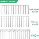 5 Pack 24" L x 15" H Animal Barrier Fence, Underground No Dig Fence Patented Product, 5.5mm Galvanized Stakes with 2 inch Spacing, Anti Digging for Dogs, Total 10Ft(L) X 15in(H) Silver