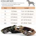 Tactical Dog Collar Set, Adjustable Military Training Nylon Dog Collar with Control Handle and Heavy Quick-Release Metal Buckle for Small Medium Large Dogs, Brown Set L