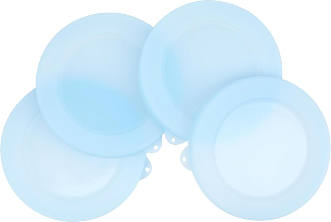 4 Pack Silicone Lids for Corelle Vitrelle 18-Oz Soup/Cereal Bowls, Freezer & Microwave & Dishwasher Safe (Bowl not included)