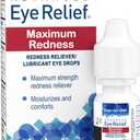 Bausch + Lomb Advanced Eye Relief, Maximum Redness Reliever and Lubricant Eye Drops, Soothes Burning & Irritated Dry Eyes, Moisturizes & Comforts, 0.5 Fl Oz (Pack of 6)