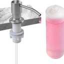 Soap Dispenser for Kitchen Sink, Brushed Nickel Stainless Steel Built-in Pump 
with 13 oz Refillable Bottle, Easy Top Refill Countertop Soap Pump