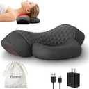 3-in-1 Neck Massager Pillow,Cervical PillowMemory Foam Pillows3D Ergonomic Cervical Pillow for Neck Back Shoulder Pain Relief (Black)