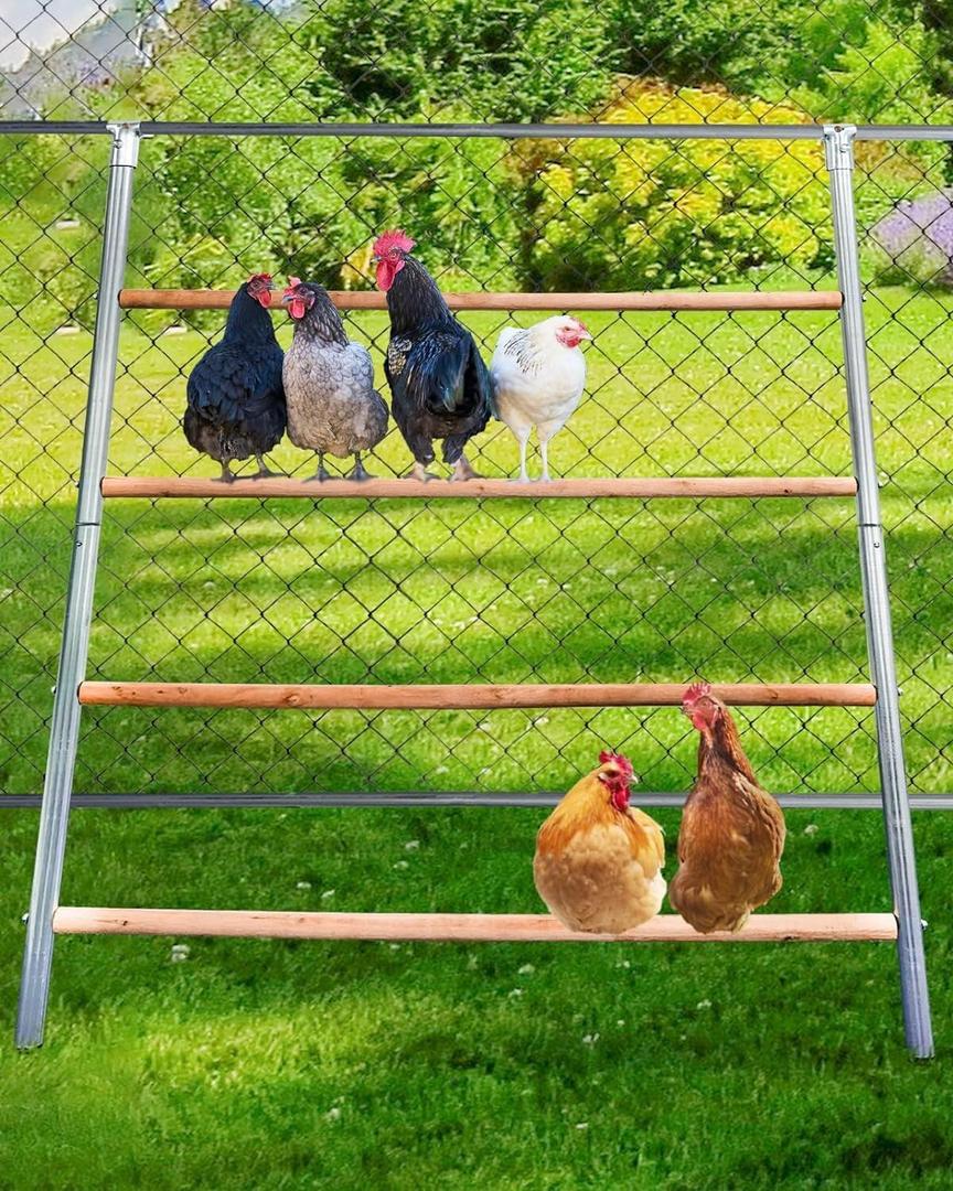 Large Chicken Perch for Coop, Roosting Bar for Hen Stand,Funny Chicken Toy for Chicken Coop Accessories