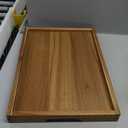 VaeFae Acacia Bed Table Tray, Wooden Breakfast Tray with Folding Legs, Bed Tray for Eating and Laptop, Eating Trays for Bedroom (Medium)