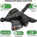 SL-M315-7 Speed Bike Shifter Right Thumb Gear Shifter Bicycle Shift Lever MTB Mountain Bike Shifter Trigger Shifter Commuter Folding Hybrid Bike Gear Shifter with Gear Indicator