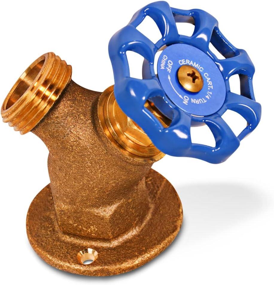 Midline Valve S353H Ceramic Cartridge Sillcock Hose Bibb; 1/2 in. FIP Inlet x 3/4 in. MHT Outlet, Brass