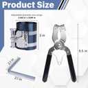 Piston Ring Compressor Tool, Car Engine Piston Ring Installer Removal Kit, Adjustable Compression Range 2"-6.9" Diameter (53mm - 175mm), Compressor Tool with Pistons Rings Pliers