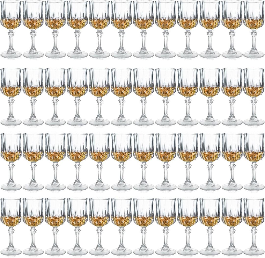 Crystal Cordial Glasses | 1.75 oz Stemmed Shot Glasses | Set of 48