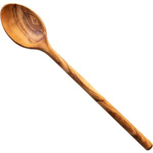 12 Inch Olive Wood Cooking Spoon, Natural and Organic Olivewood for Pasta, Mixing - Quality Handmade Wooden Kitchen Gift