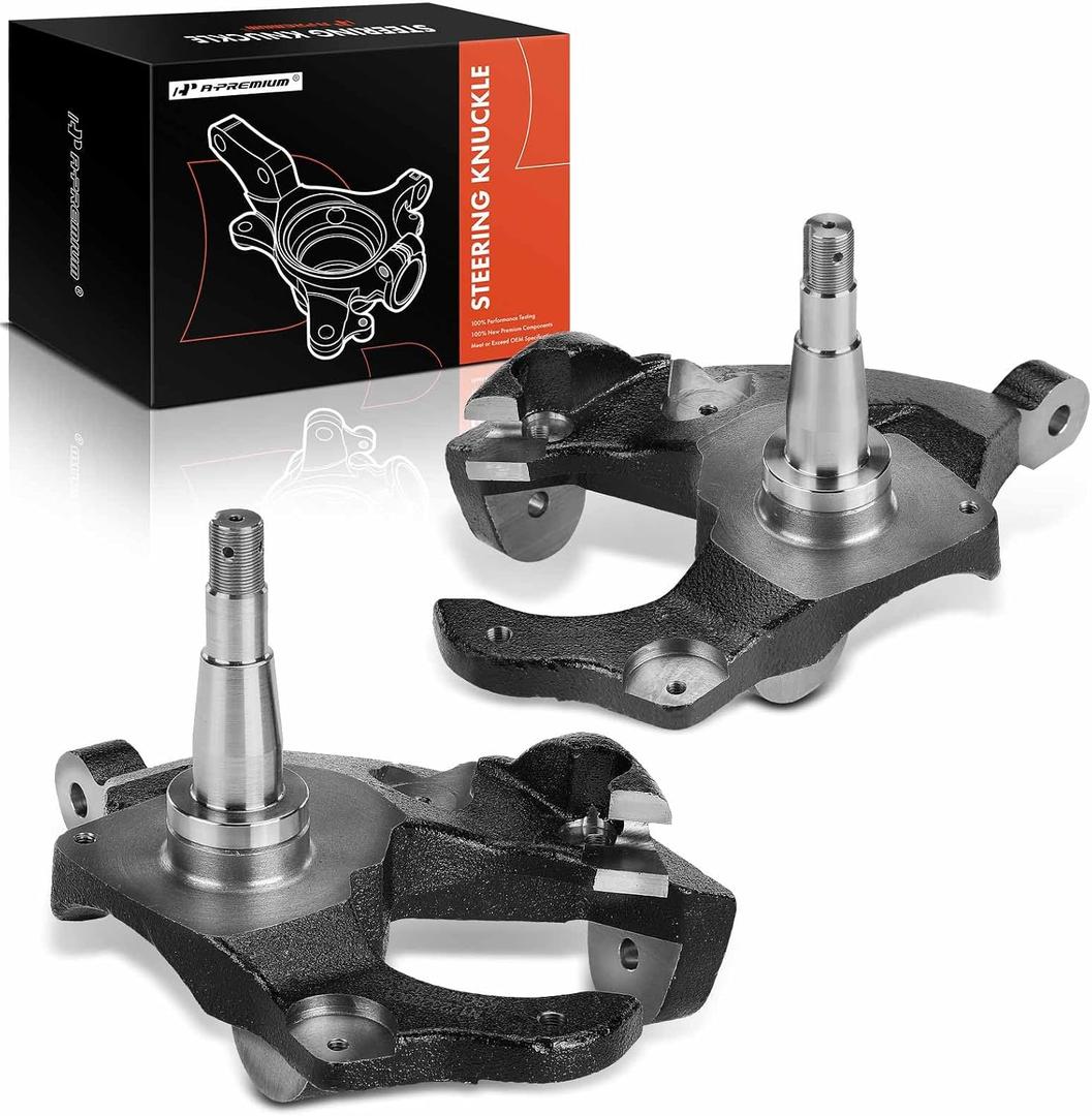 A-Premium Set of 2 Front Suspension Steering Knuckle Level Kit, 4" Lift Spindles Compatible with Chevrolet & GMC Model - Tahoe 1995-1999, Yukon 1995-1999, C1500/C2500 1988-1998, C1500 Suburban, RWD