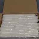 Suclain 24 Pcs Glass Taper Candle Holder Sets 12 Candlestick Holder with 12 White Long Candles for Wedding Party Decor Dinner Decoration(Clear)