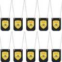 12 Pcs Pretend Play Police Officer Badges Detective Sheriff Cop Fbi Fake Badge Prop with Chain Police Party Accessories Halloween Dress up