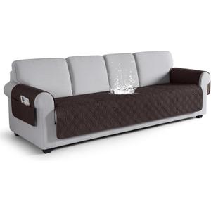 VANSOFY Couch Cover, Waterproof Sofa Covers Washable Slipcover Furniture Protector Couch Seat Covers Non-Slip Couch Cover for Dogs, Pets(Oversized Sofa, Chocolate)