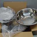 Stainless Steel Mixing Bowls Set - 4-Piece Polished Mirror Nesting Bowls 2 Pcs 8-Quart and 2 Pcs 16-Quart Flat Base Ideal for Kitchen, Cooking, Baking and Storage, Shallow