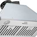 VEVOR Insert Range Hood, 800CFM 3-Speed, 27 Inch Stainless Steel Built-in Kitchen Vent with Push Button Control LED Lights Baffle Filters, Ducted/Ductless Convertible, ETL Listed