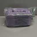 BOYATU Travel Makeup Bag Cosmetic Bags for Women: Large Capacity 3 Pcs Set Make up Bag with Compartments - Waterproof Vegan Leather Toiletry Organizer Bags with Handle (Purple)