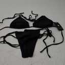 Women Two Piece Thong Bikini Set Sexy Halter Triangle Swimsuit String Brazilian Bathing Suits M