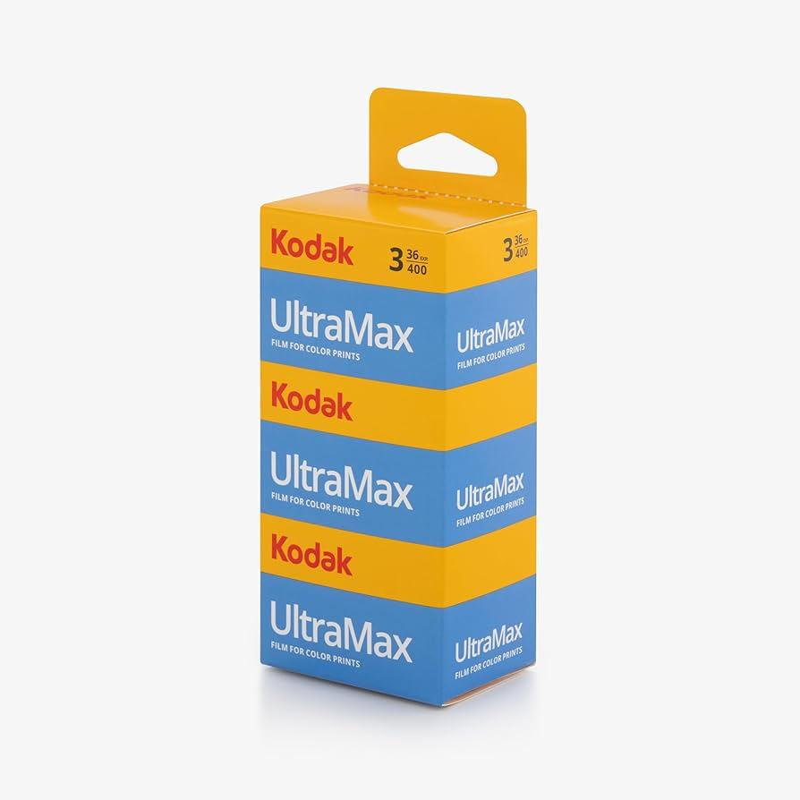 Kodak Ultramax 400 Color Print Film 36 Exp. 35mm DX 400 135-36 (108 Pics) (Pack of 3)
