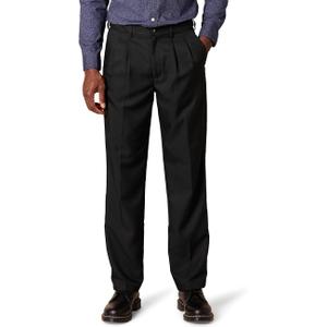Amazon Essentials Men's Classic-Fit Expandable-Waist Pleated Dress Pant