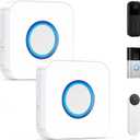 3 in 1 Wireless Doorbell Chime, Compatible with Ring & Blink & Google Nest Video Doorbell, Plug & Play, 2.4G WiFi, 5 Volumes, 32 Chimes, LED Indicators for Store/Home/Office, White