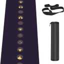 Non Slip Yoga Mat TPE Workout Mat for Men Women, Thick Workout Mat with Carrying Strap, Fitness Mats for Exercise, Yoga, Fitness, Pilates, Floor Workouts (72" x 24" x 6mm) (12 Signs)