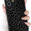 Cute Cheetah Print Phone Case for iPhone 17 Case 6.3", Aesthetic Luxury Black Leopard Pattern Design Cover Shockproof Soft Slim TPU Full Camera Lens Protective Funda for Women Girls
