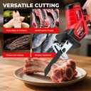 Newhai Electric Bone Saw Machine Handheld Cordless Butcher Saw with 4 Blades Battery Powered 3000mAh for Home Use