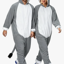 Vavalad Grey Donkey Costume Adult, Womens Onesie Pajamas, Halloween Costume L