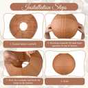 12 Pcs Boho Paper Lanterns, 10'' Brown Party Decorations, Hanging Paper Lanterns Party Decorations for Classroom Western Wedding Baby Shower Home Decor