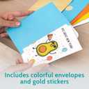 2 x T MARIE 24 Funny Happy New Year Cards Set With Colorful Envelopes and Gold Stickers - Assorted 2025-2026 Greeting Cards Set with Humorous Puns and Messages Inside - Bulk Winter Holiday Notecards