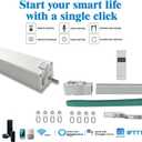 WiFi Electric Remote Control Drapery System,Compatible with Alexa,Google Home,Adjustable track length (125")，Includes 24 small pulleys