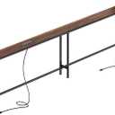 SUPERJARE 102 Inch Sofa Table with 2 Power Outlets and USB-C Ports, 5.9"D x 102.3"W x 29.7"H