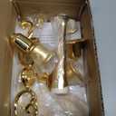 Metal Candelabra 5-Candle 10.1 Inch Tall Candle Holder Stick for Home Wedding Event and Party Festival,Gold (Gold-regular Style)