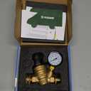 RVGUARD RV Water Pressure Regulator Valve With An Adjustable Knob, Tool-Free, CSA Approved, Lead-Free Brass Water Pressure Reducer with Gauge and Inlet Screen Filter for RV Camper Travel Trailer