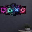 Biufo Gamer Symbol Canvas Wall Art Paintings Gaming Wall Decor Print Picture Artwork for Kids Boys Game Room Playroom Bedroom Decor (Small)