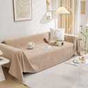Couch Cover Sofa Covers for Sectional Sofa Universal Fit for Couch 2 Seat, Thick Washable Sofa Slipcover Large, 71"x 102", Khaki