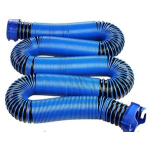 SheeChung 20FT RV Sewer Hose Kit, RV Hose Fittings, Heavy-Duty Camper Sewer Hose with Leak-Proof Swivel Fittings, 90° Clear Elbow, 2 Storage Caps, TPE Tech for Crush-Proof & UV-Resistant