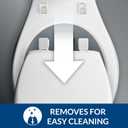 CHURCH Toilet Seat, Easy Clean Hinges Release for Deep Cleans, Durable Enameled Wood Seat, Round, White