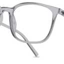 Gaoye Blue Light Blocking Glasses Women/Men, Computer Gaming Fake Eyeglasses Anti UV Ray-Spring Hinge (Transparent grey)